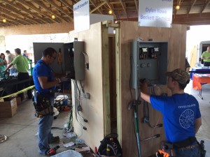 Electricians staffing at the IEC wire off competition